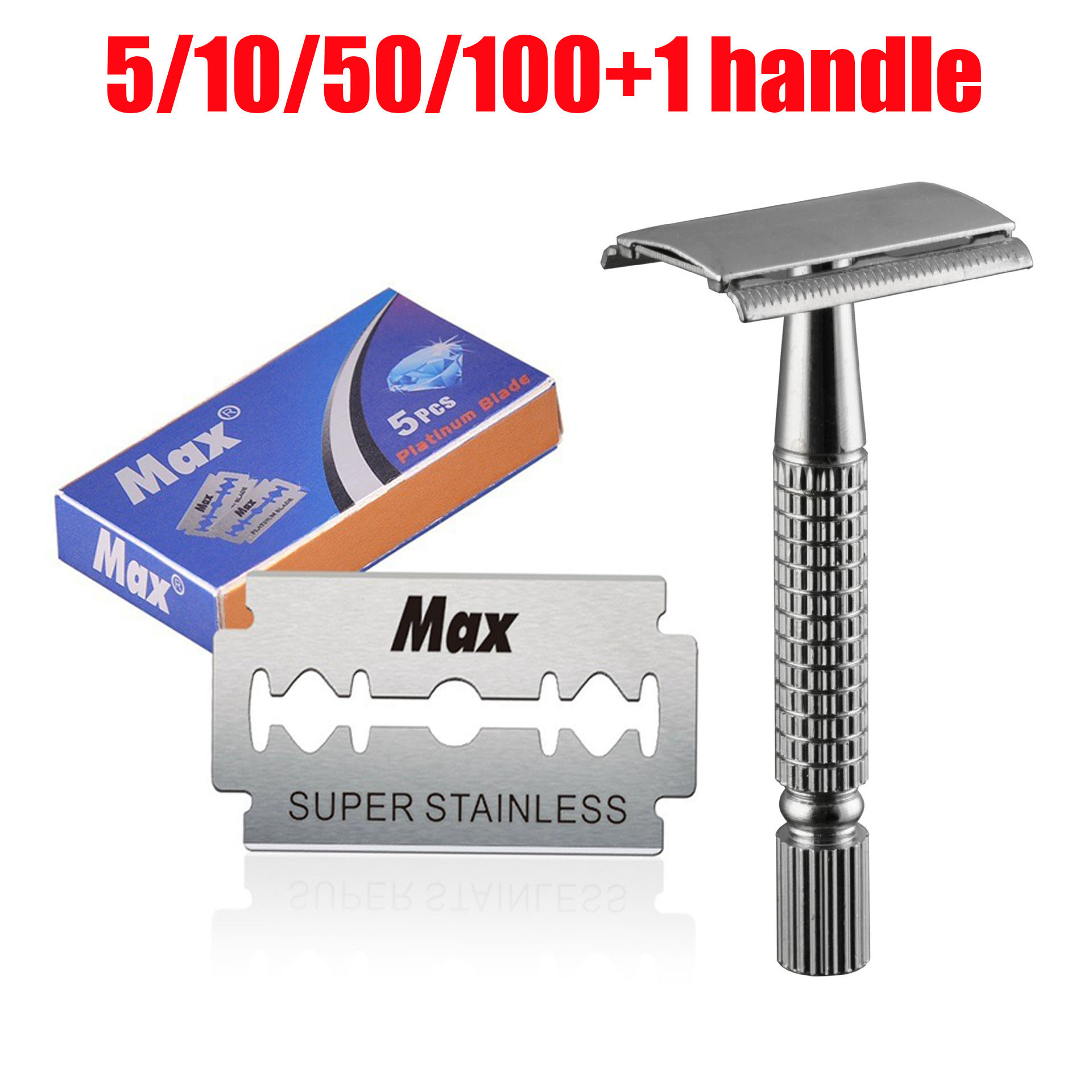 Straight Razor Safety - 1 Pcs Shaving Razor + 5/10/50/100