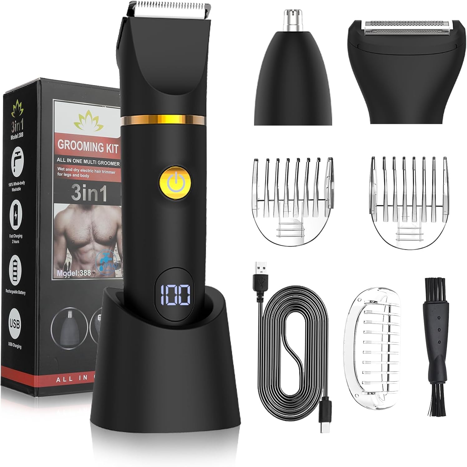 Men'S Grooming Hair Removal - Body Trimmer for Men Woman, 3