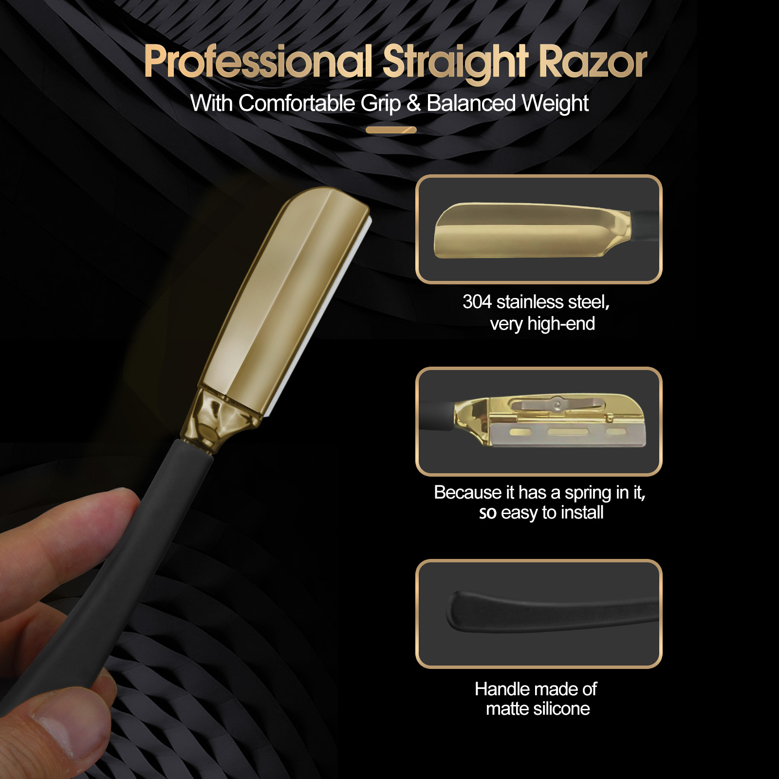 1Pc Pro Baber Beard Straight E - Straight Razor Safety review and price