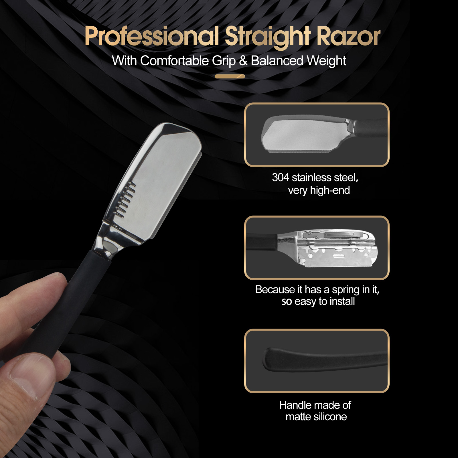 1Pc Pro Baber Beard Straight E - Straight Razor Safety review and price