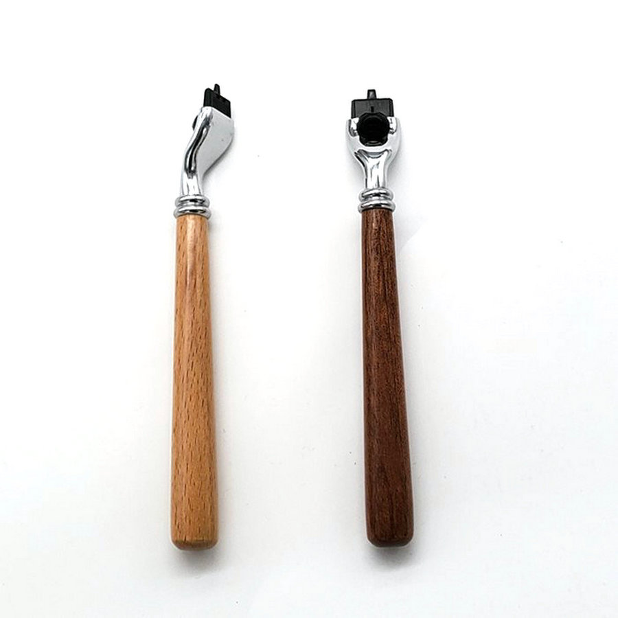 Men 's Wood long handle  Manua - Straight Razor Safety review and price